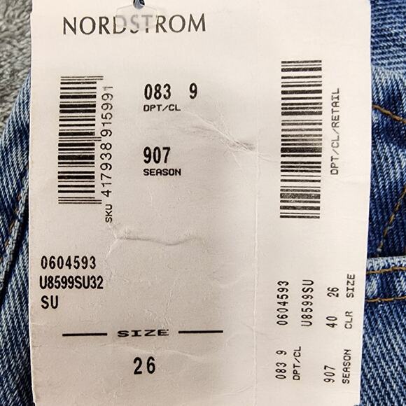 NEW Vintage 90s Silver Jeans Womens 26/32 Blue High Rise Straight Leg Button Fly - Picture 8 of 16